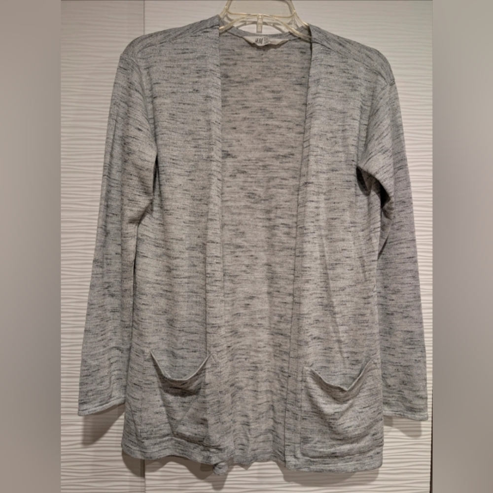 H&M Light Gray Open Front Cardigan